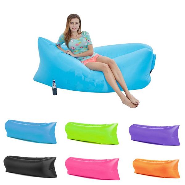 

sleeping bags camping inflatable sofa outdoor portable bed sheet man lunch break air recliner equipment
