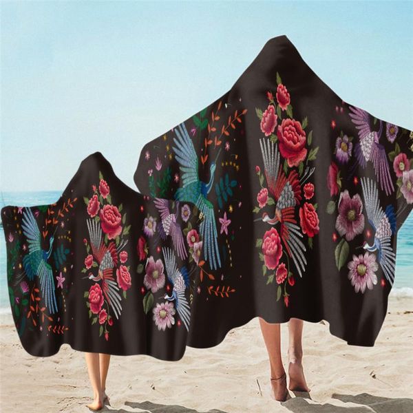 

towel hooded bath flower pattern microfiber and child wearable with hood