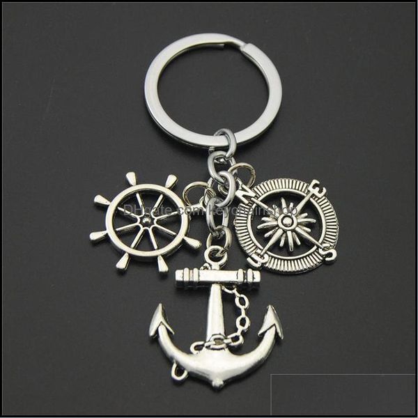 

keychains fashion accessories london big ben no matter where airplane charms compass keyring with earth travel jewelry gift for man drop del, Silver