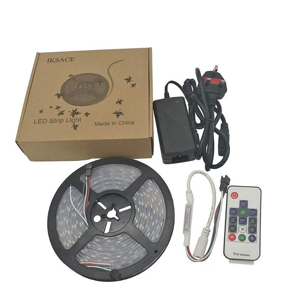 

strips 5m complete 2811 strip set dc12v ws2811 led pixels programmable strip,5a adapter rgb controller,ws2811ic