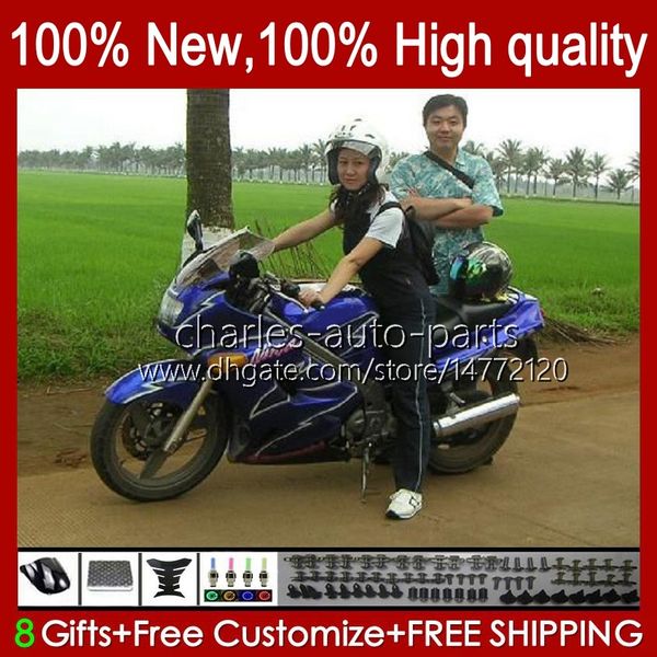 Bodys for Kawasaki Ninja ZZR250 ZZR-250 90 91 92 93 94 95 96 97 98 99 Bodywork 54HC.3 Factory Blue ZZR 250 CC 1990 1991 1998 1998 1995 1996 1998 1999 Fairings OEM Novo