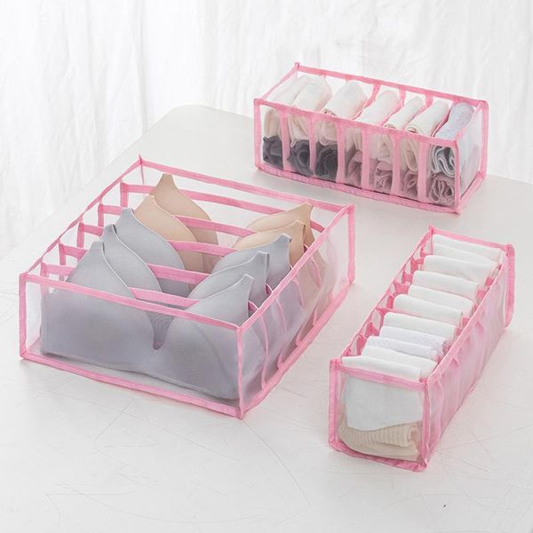 

drawer type storage box split grid underwear panties bra sock wardrobe sort out organizer household bedroom supplies accessories drawers