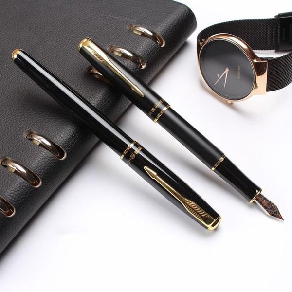 

0.5mm nib luxury metal fountain pen calligraphy writing signing ink pens office school stationary supplies 03866