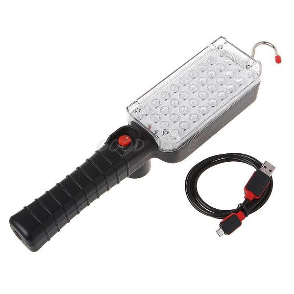 

set portable usb rechargeable work light cob repairing lamp with magnet & hook 34 led on/off lanterns
