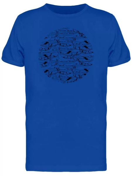 

gondola collage round frame tee men's -image by shutterstock, White;black
