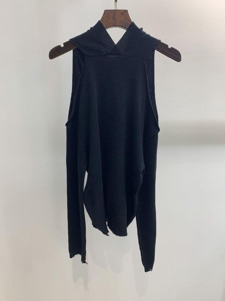 

women's sweaters the 2021 hooded sweater that show a shoulder 1031, White;black