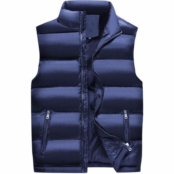 

men's vests coat thickened down cotton vest autumn and winter large sleeveless korean fashion waistcoat, Black;white
