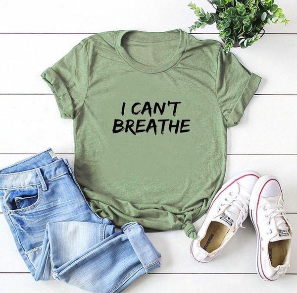 

women's t-shirt i can't breathe letter print t shirt women short sleeve o neck loose tshirt summer tee camisetas mujer qw5x, White