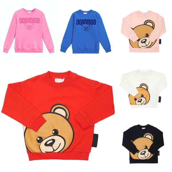 Designer Kinder Sweatshirts Lose Atmungsaktive Pullover Jungen Mädchen Kind Herbst Winter Hoodies Baby Sweatshirt mit Big Bärenkopf 2 Stil 6 Optionen