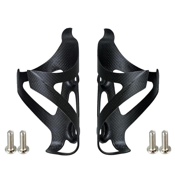

water bottles & cages 2pcs full carbon fiber bicycle bottle cage mtb road bike holder ultra light cycle equipment matte/light