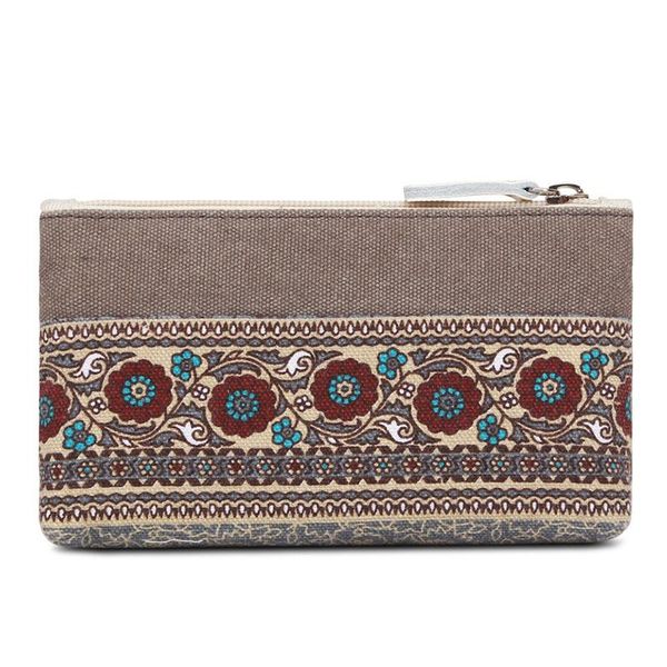 

wallets women's wallet vintage national long clutch coin card purses fashion high capacity zipper canvas purse female women, Red;black