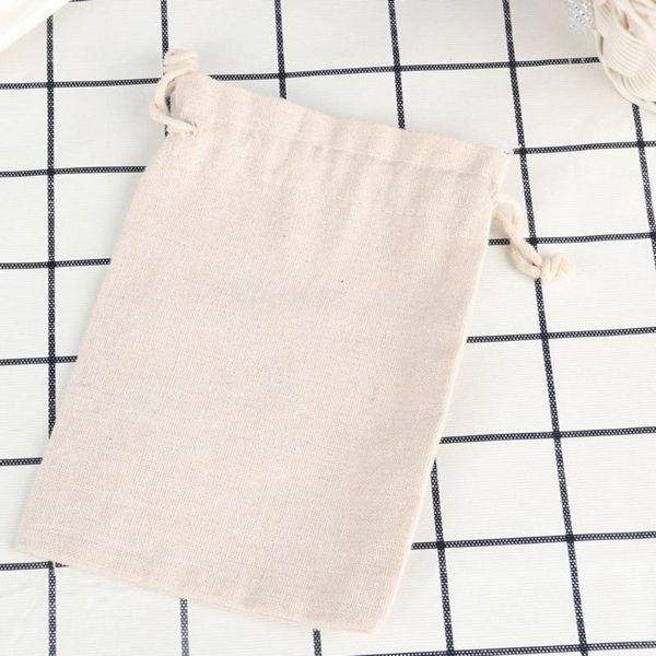 

gift wrap linen drawstring bags natural portable 3 size pouch 50pcs sack burlap
