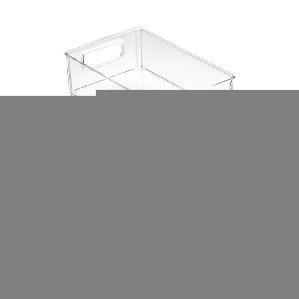 

storage bottles & jars 6pcs refrigerator organizer bins stackable fridge organizers with cutout handles clear plastic pantry rack