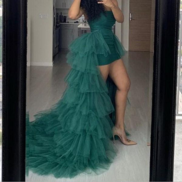 

skirts green tulle maxi skirt jupe femme 2021 women tiered custom made long, Black
