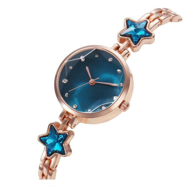 

wristwatches simple temperament lucky star bracelet watch women cute style casual hand dress, Slivery;brown