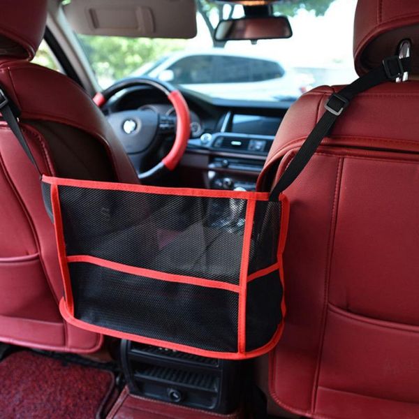 

car organizer storage bag net pocket hanging multi-function armrest box seat back