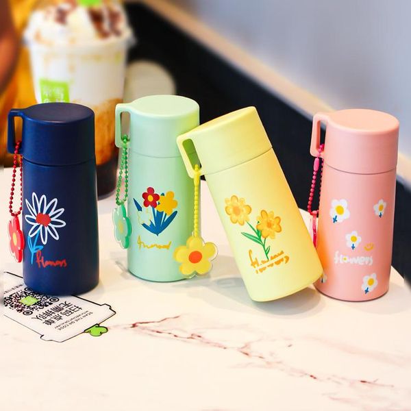 

water bottles flower pocket insulation cup creative mini 304 stainless steel vacuum portable