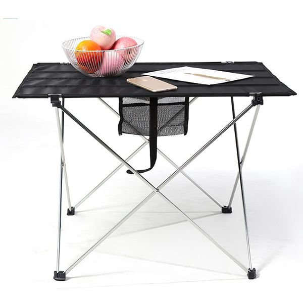 

camp furniture ultralight collapsible camping table aluminum alloy bracket oxford cloth bbq picnic for hiking fishing portable roll