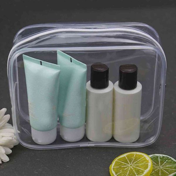 

waterproof transparent cosmetic storage bags pouch pvc zipper travel makeup organizer clear case toiletry