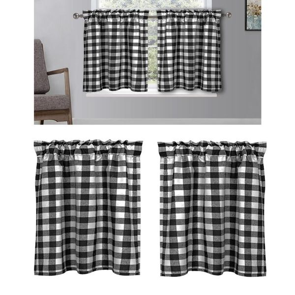 

curtain & drapes half window tier curtains for bathroom kitchen living room covering short