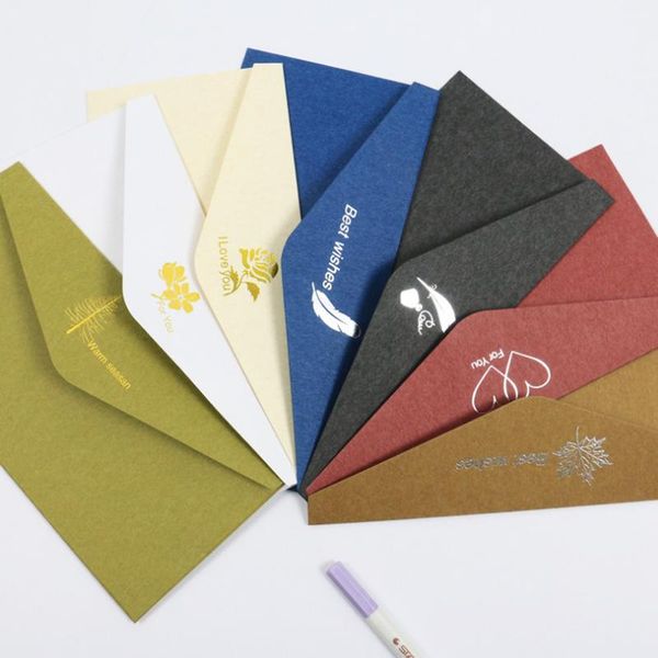 

pcs/set cartoon western style retro elegant bronzing upscale business invitation envelopes stationery kraft paper packing bags