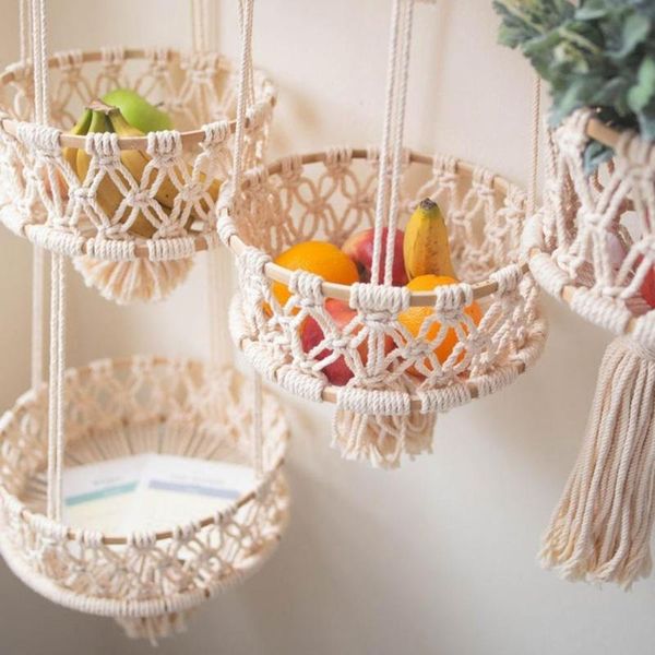 

storage baskets style fruit basket breathable saving space cotton flower pot hanging for bedroom home balcony decor supplies