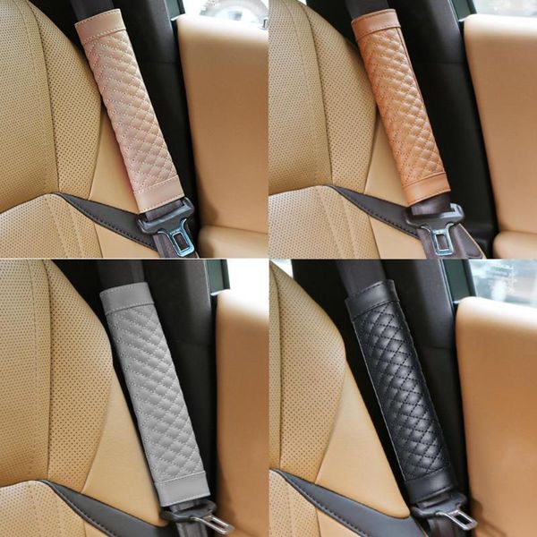 

safety belts & accessories 2pcs car seat belt covers pu leather shoulder protection pad padding auto interior