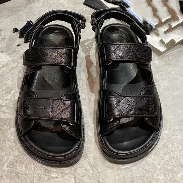 

few fashion for women summer hook black genuine leather sports cozy casual flat design gladiator sandals 80% off outlet online sale