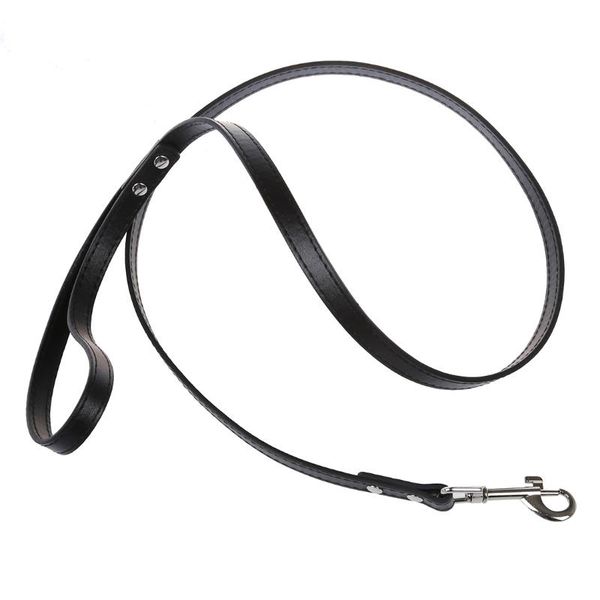 

dog collars & leashes black fashionable leather strap for pet 12" s 120 * 1.5cm