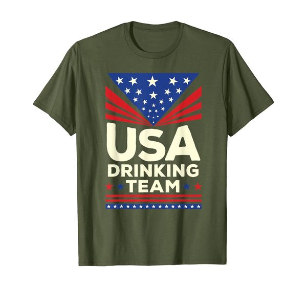 

funny 4th of july usa drinking team vintage t-shirt, White;black