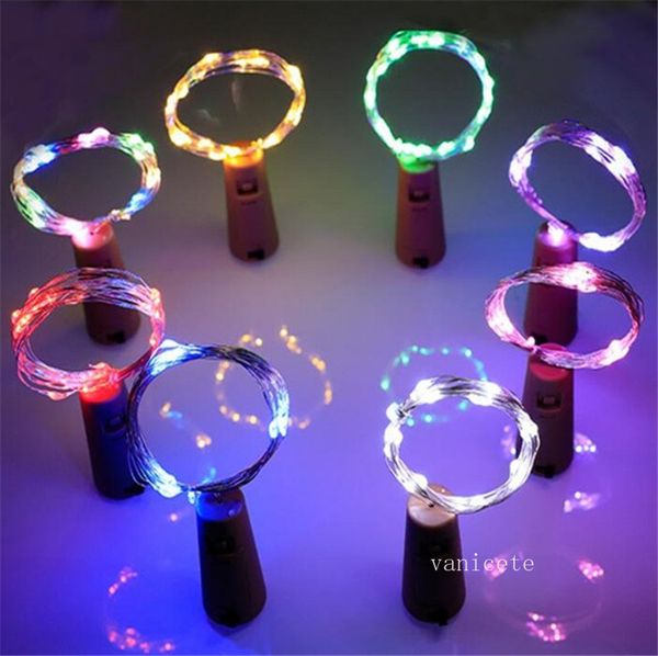 Capodanno Decorazione festa di Natale Barattolo di vino Luci per bottiglie Tappo in sughero alimentato a batteria per decorazioni domestiche per l'albero di Natale ZC773