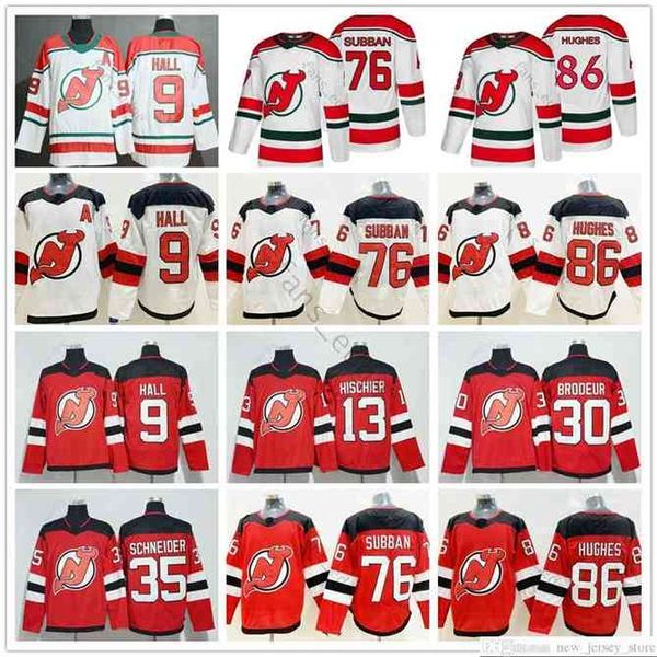 

96 2019 New Jersey Devils #86 Jack Hughes Hockey Jerseys 76 PK Subban 9 Taylor Hall 35 Cory Schneider 13 Nico Hischier 30 Martin Brodeur, Black