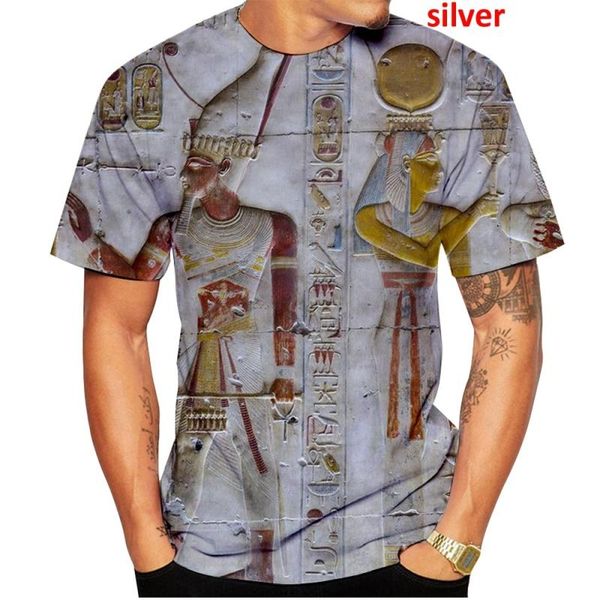 

men's t-shirts horus ancient egyptian god eyes 3d printed t-shirt pharaoh anubis face short sleeve funny top, White;black