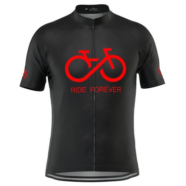 

2021 retro classic bike forever summer cycling short sleeve jersey, Black;red