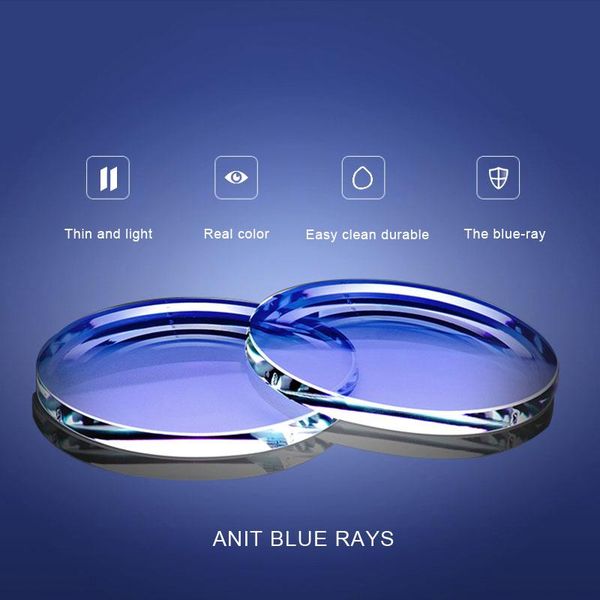 

sunglasses frames 1.56 1.61 1.67 anti blue light blocking prescription cr-39 resin aspheric glasses lenses myopia hyperopia presbyopia lens, Silver