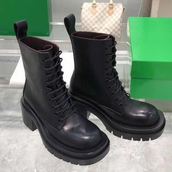 

boots 2021 fashion for women round toe shoes autumn with, Black