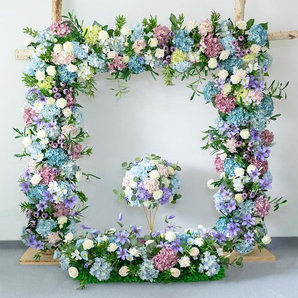 

decorative flowers & wreaths wedding flower row artificial arrangement arch decoration art set stage background