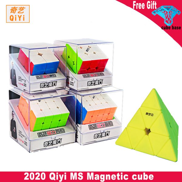

2021 qiyi ms magnetic series 2x2 3x3 4x4 5x5 pyramid magic cube stickerless speed cube twisty puzzle educational toys