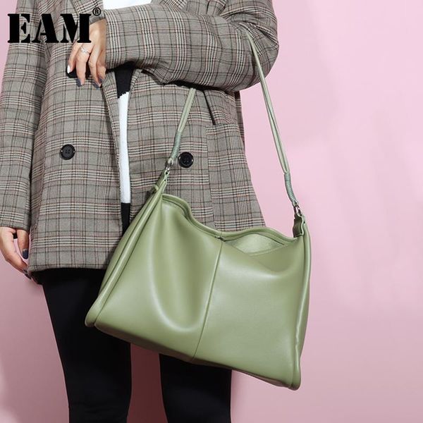 

cross body [eam] women brief large capacity pu leather flap personality all-match crossbody shoulder bag fashion tide 2021 18a2840