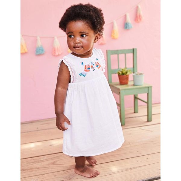 

girl's dresses quality brand summer 100% combed cotton princess dress kids baby girl clothes infant children casual girls white, Red;yellow