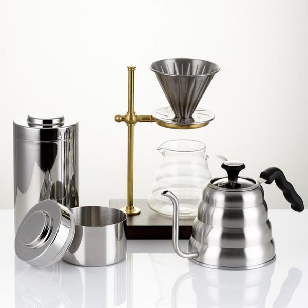 

coffee filters reusable stainless steel cone shaped dripper double layer mesh filter strainer basket kitchen tool accessories