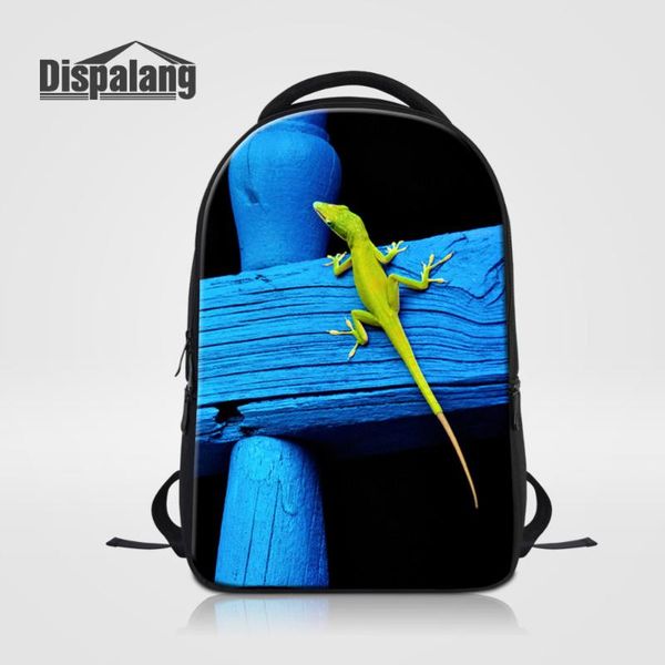 

backpack dispalang large capacity laplizard print school bags for teenager boys girls college multi-function