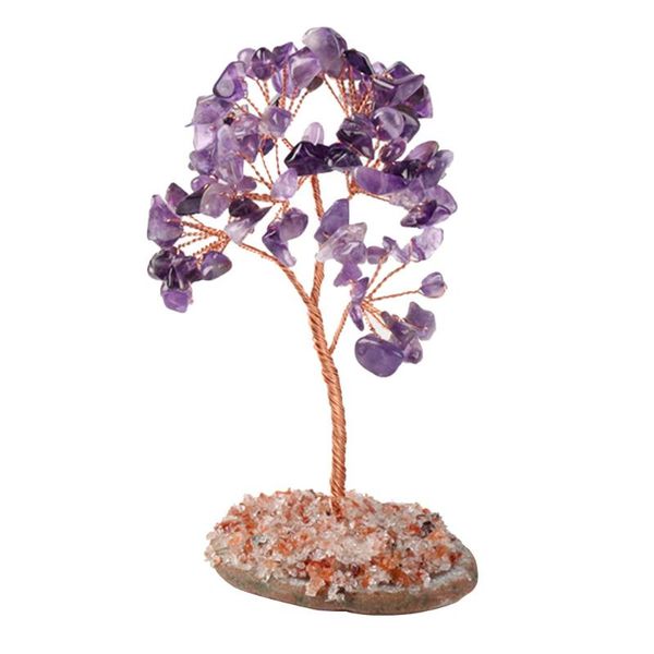 

decorative objects & figurines mini handmade tablemoney tree wealth fortune natural crystal feng shui craft good luck ornaments home off
