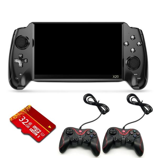 

handheld game console 7 inch screen retro joystick support tf double player d08a portable players