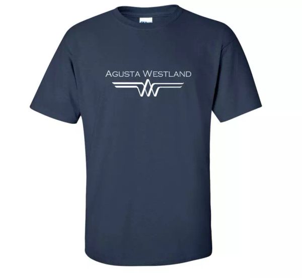 

agusta westland retro tee shirt aircraft manufacturer air navy blue t-shirt, White;black