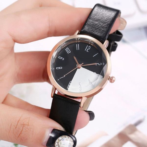 

wristwatches women watch leather bracelet female quartz wrist watches fashion clock ladies montre femme #w, Slivery;brown