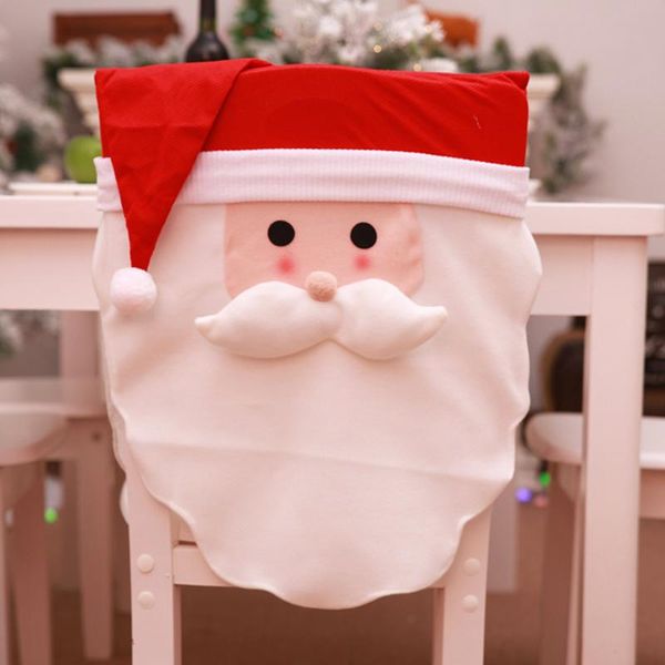 

chair covers 1pcs christmas xmas decoration santa claus snowman dinner cover for year home festival party supply