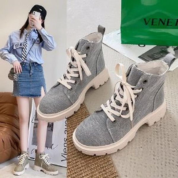 

boots 2021 ankle suede women's flat shoes fashion autumn and winter zapatillas mujer, Black
