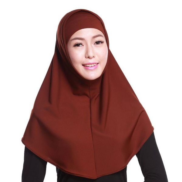 

scarves womens 2 piece solid color amira jersey muslim hijab soft cotton stretch head scarf with tube inner underscarf cap hood f3md, Blue;gray