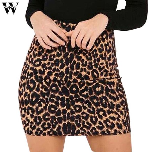 

skirts womail skirt women's leopard printed high waist pencil bodycon hip mini 2021 mar27, Black